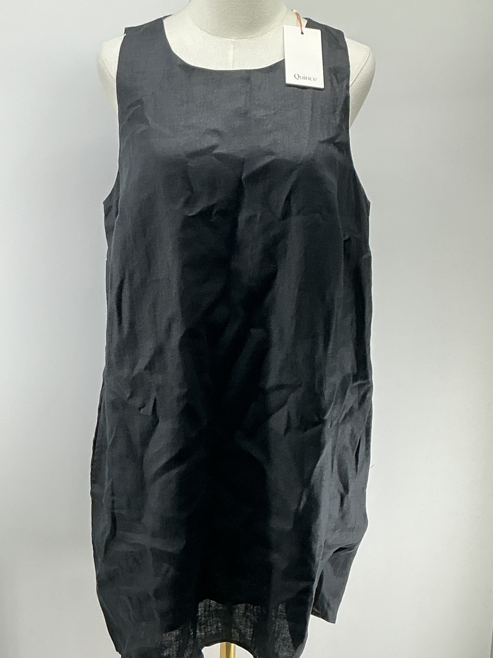 100% European Linen Tank Mini Dress